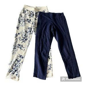 Floral blue and white children joggers